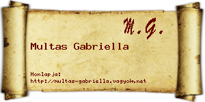 Multas Gabriella névjegykártya